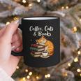 Coffee Cats & Books Lover For Women & Girls Coffee Graphic Print Coffee Mug