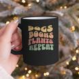 Colorful Dogs Books Plants Repeat Graphic Print Coffee Mug