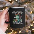 All The Cool Dinosaurs Are Reading Book Reader T-Rex Kawaii Graphic Print Coffee Mug