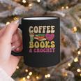 Crochet Coffee Reading Books Crocheter Crocheting Graphic Print Coffee Mug