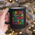 Cute ABCs Shirt Alphabet Colorful Letters Reading Books Kids Graphic Print Coffee Mug