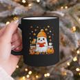 Cute Beanie Ghost Bookworm Cozy Book Reading Halloween Graphic Print Coffee Mug Cute Beanie Ghost Bookworm Cozy Book Reading Halloween Graphic Print Coffee Mug