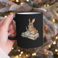 Cute Bunny Reading Book Glasses Bookworm Graphic Print Coffee Mug