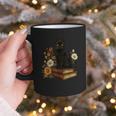 Cute Cat Book Flowers Graphic Print Coffee Mug Cute Cat Book Flowers Graphic Print Coffee Mug