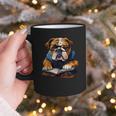 Cute Dog English Bulldog Reading Book Graphic Print Coffee Mug