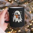 Cute Ghost Reading Book Spooky Season Halloween Costume Kids Graphic Print Coffee Mug