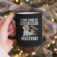 Cute Glasses Read Books & Pet My Maltese Lover Graphic Print Coffee Mug