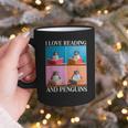 Cute Penguin Reading Book School Librarian Teacher Student Graphic Print Coffee Mug