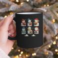 Cute Snowman Reading Books Christmas Winter Book Lover Graphic Print Coffee Mug