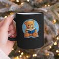 Cute Teddy Bear Reading Book Fun Graphic Print Coffee Mug