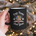 Dogs Books And Yarn Knitter Knitting Graphic Print Coffee Mug