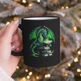 Dragon Reading Books Bookworm Graphic Print Coffee Mug