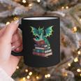 Dragon Reading Books Fantasy Lovers Mythical Creatures Graphic Print Coffee Mug Dragon Reading Books Fantasy Lovers Mythical Creatures Graphic Print Coffee Mug