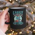 Easily Distracted By Books And Dragons Nerds Graphic Print Coffee Mug Easily Distracted By Books And Dragons Nerds Graphic Print Coffee Mug