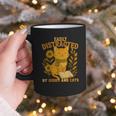 Easily Distracted By Cats And Books Cute Cat Book Lover Graphic Print Coffee Mug