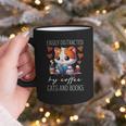 Easily Distracted By Coffee Cats And Books Graphic Print Coffee Mug