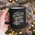 Easily Distracted By Dogs And Books Reader Animal Dog Graphic Print Coffee Mug