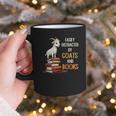 Easily Distracted By Goats And Books Goats And Book Reading Graphic Print Coffee Mug