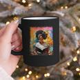 Educated Afro Girl Reading Book Lover History Month Graphic Print Coffee Mug