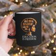 Education Is Freedom Afro Woman Book Illustration Graphic Print Coffee Mug