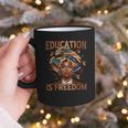 Education Is Freedom Teacher Books Black History Month Graphic Print Coffee Mug Education Is Freedom Teacher Books Black History Month Graphic Print Coffee Mug