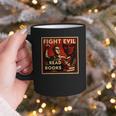 Fight Evil Read Books Propaganda Poster Graphic Print Coffee Mug