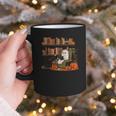 Ghost Library Reading Books Halloween Men Women Kids Graphic Print Coffee Mug