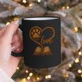 Girl Who Loves Dogs & Books Heart Dog Lover Reader Reeding Graphic Print Coffee Mug