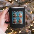 Hedgehog Love Reading And Hedgehogs Child Book Lover Graphic Print Coffee Mug