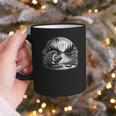 Hedgehog Reading Book Full Moon Lake Scenery Graphic Print Coffee Mug
