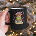 Highland Cow Reading Book Floral Bookworm Graphic Print Coffee Mug Highland Cow Reading Book Floral Bookworm Graphic Print Coffee Mug