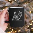 Hilarious Skeleton Holding a Book And Laughing Gothic Graphic Print Coffee Mug Hilarious Skeleton Holding a Book And Laughing Gothic Graphic Print Coffee Mug