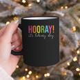 Hooray It's Library Day Teacher Reader Books Back To School Graphic Print Coffee Mug