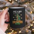 Just a Boy Who Loves Dragons And Books Reading Dragon Graphic Print Coffee Mug
