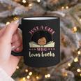 Just a Girl Who Loves Books African American Book Nerd Lover Graphic Print Coffee Mug