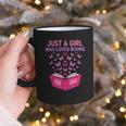 Just A Girl Who Loves Books Butterflies Reading Graphic Print Coffee Mug Just A Girl Who Loves Books Butterflies Reading Graphic Print Coffee Mug