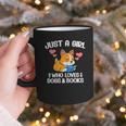 Just A Girl Who Loves Dogs And Books Reading Dog Puppy Lover Graphic Print Coffee Mug