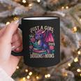 Just a Girl Who Loves Dragons And Books Dragon Graphic Print Coffee Mug Just a Girl Who Loves Dragons And Books Dragon Graphic Print Coffee Mug