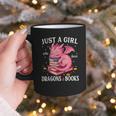 Just A Girl Who Loves Dragons And Books Dragon Reading Lover Graphic Print Coffee Mug