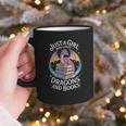 Just A Girl Who Loves Dragons And Books Fantasy Reader Graphic Print Coffee Mug