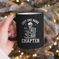 Just One More Chapter Skeleton Reader Reading Book Lover Graphic Print Coffee Mug