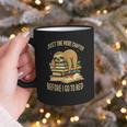 Just One More Chapter Sloth Sleeping On Books Reading Graphic Print Coffee Mug