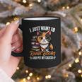 Kawaii Feline Book Reading Read Books Pet My Calico Cat Men Women Graphic Print Coffee Mug