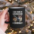 Kids Read Books & Pet My Blue Merle Corgi Lover Graphic Print Coffee Mug