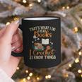 Knitting Crocheting Reading Books Yarn For Knitter Crochet Graphic Print Coffee Mug