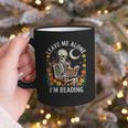 Leave Me Alone Skeleton Reading Book Floral Moon Librarian Graphic Print Coffee Mug Leave Me Alone Skeleton Reading Book Floral Moon Librarian Graphic Print Coffee Mug