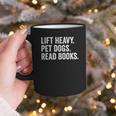 Lift Heavy Pet Dogs Read Books Gym Workout Weight Lifter Graphic Print Coffee Mug