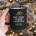 Most Likely To Read A Book Matching Christmas Elf Graphic Print Coffee Mug