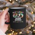Most Likely To Read Books All Summer Teacher Student Graphic Print Coffee Mug