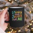 Literacy And Justice For All Protect Banned Books Library Graphic Print Coffee Mug